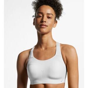 Nike Light Ice Gray Padded Keyhole Sports Bra Supportive Gorpcore Women's Medium